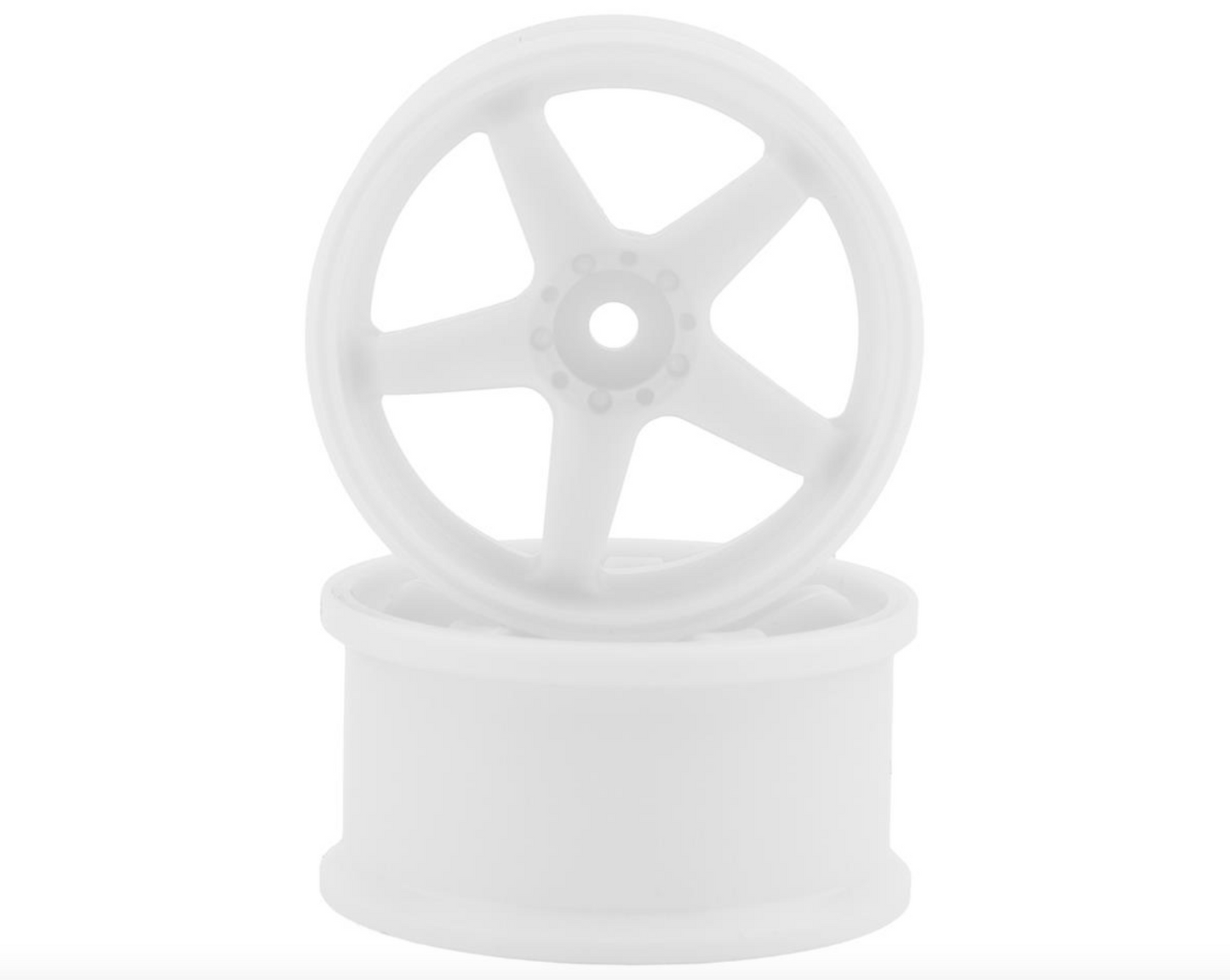 Topline N Model V3 High Traction Drift Wheels (White) (2) (5mm Offset) w/12mm Hex