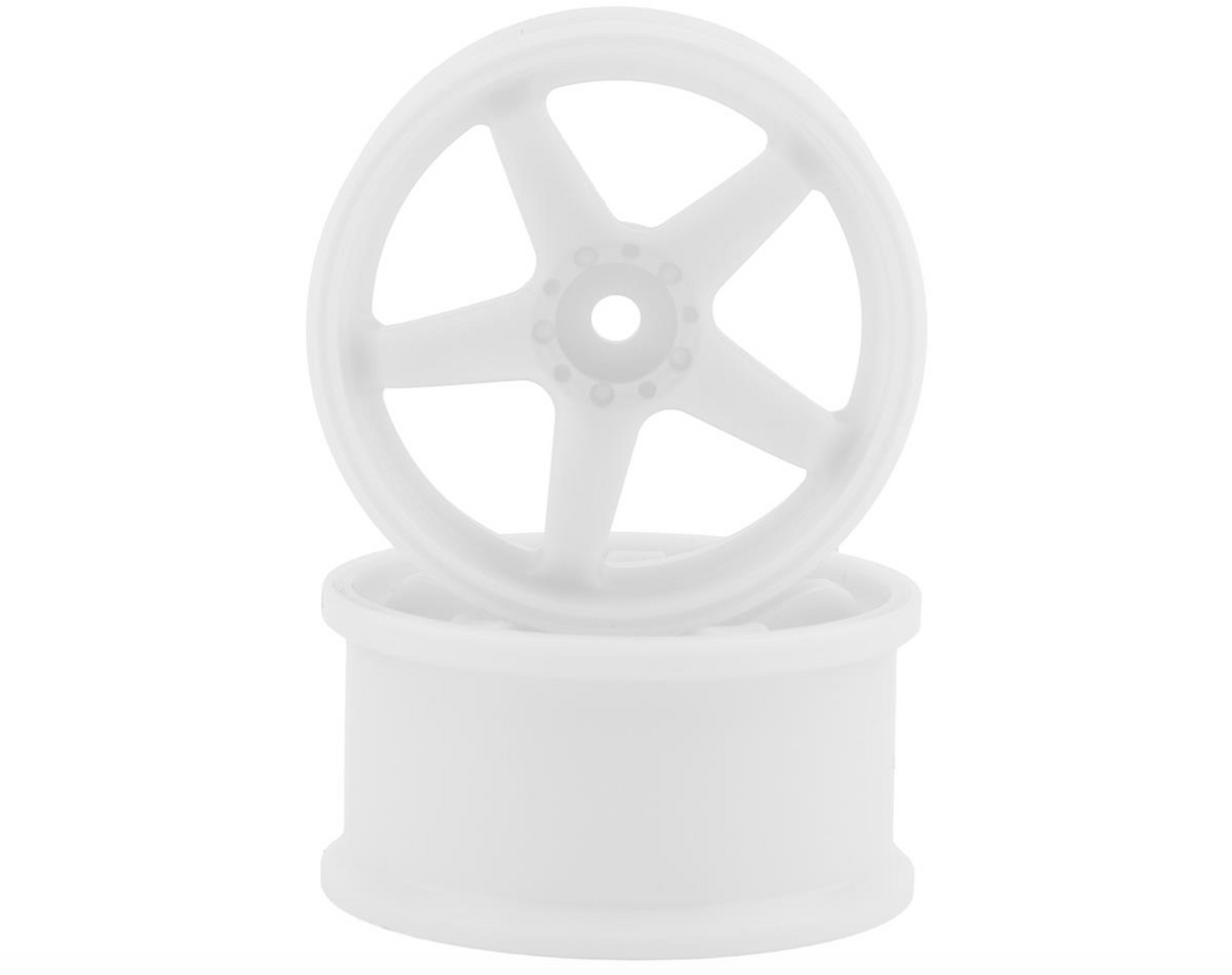 Topline N Model V3 Super High Traction Drift Wheels (White) (2) (5mm Offset) w/12mm Hex