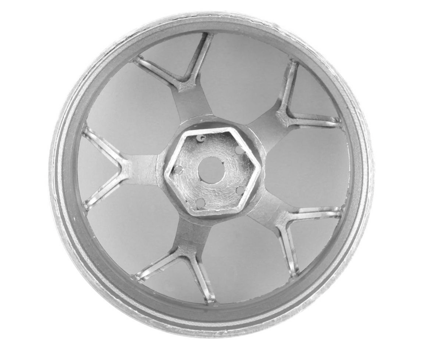 DS Racing Feathery Split Spoke Drift Wheels (Chrome) (2) (6mm Offset) w/12mm Hex