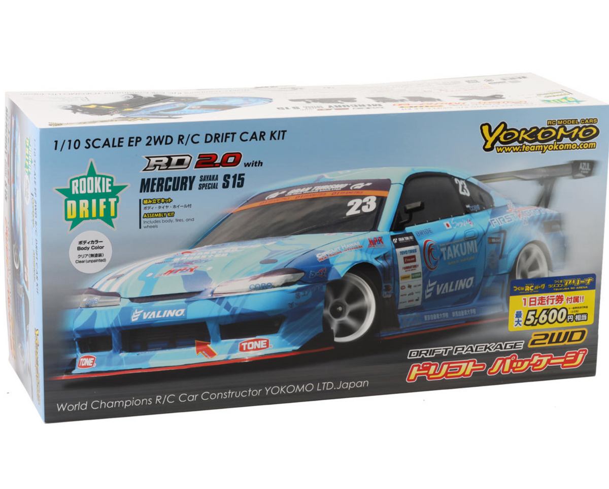 Yokomo RD2.0 "Rookie Drift" 1/10 RWD Drift Car Kit (Clear) w/Mercury Sayaka Special S15 Body