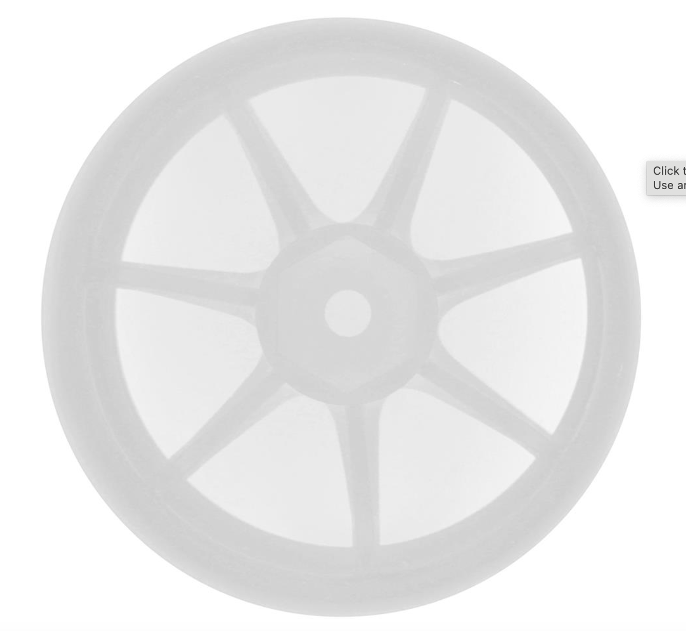 Integra AVS Model T7 Super High Traction Drift Wheels (White) (2) (8mm Offset) w/12mm Hex