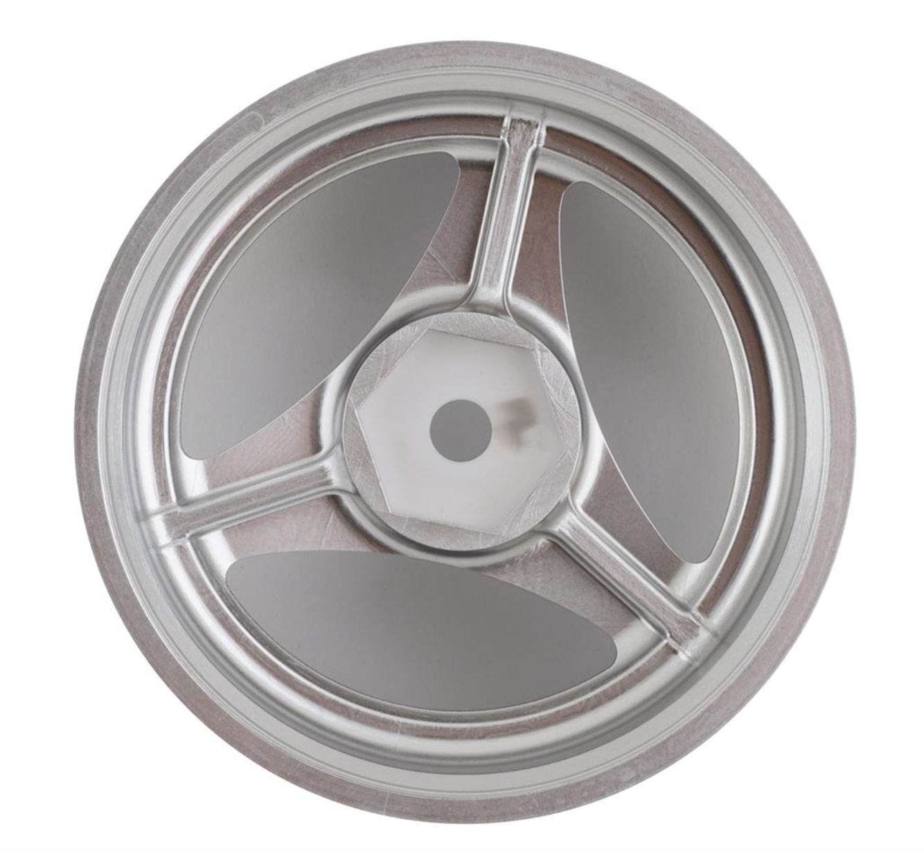 Mikuni Yokohama Advan Oni Kai Drift Wheels (Matte Silver) (2) (7mm Offset) w/12mm Hex