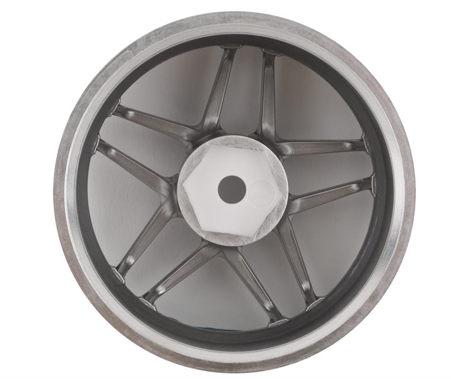 Topline Blitz BRW03 5-Split Spoke Drift Wheels (Matte Chrome) (2) (6mm Offset) w/12mm Hex