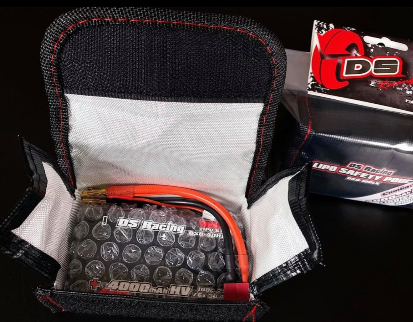 DS Racing – Lipo Safety Pouch – (Black) – #DSB-100LX