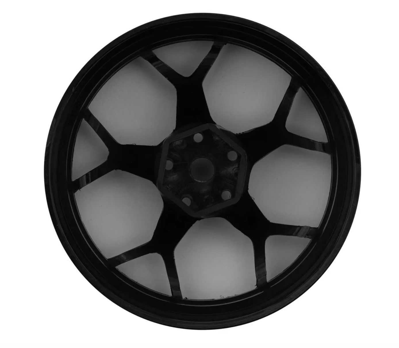 DS Racing Feathery Split Spoke Drift Wheels (Black) (2) (Super Soft) (8mm Offset) w/12mm Hex