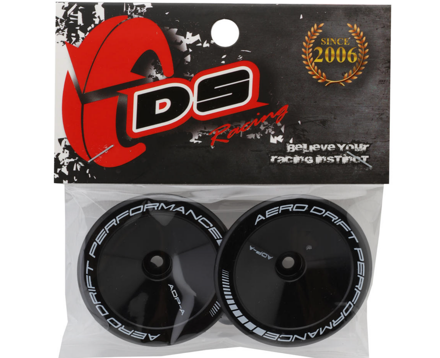 DS Racing Sloped Aero Drift Wheel Covers (Black) (2) (Drift Element Wheels)