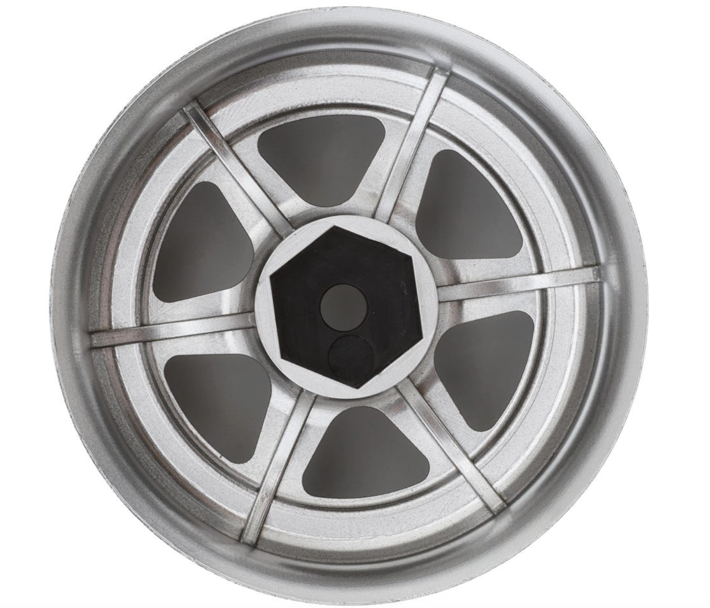 LAB Meister L1 1/10 Drift Wheels (Matte Carbon/Chrome) (2) (6mm Offset) w/12mm Hex