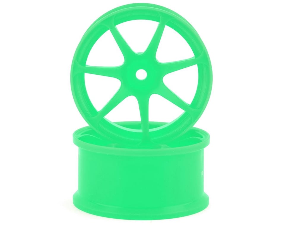 Integra AVS Model T7 High Traction Drift Wheel (Green) (2) (5mm Offset) w/12mm Hex