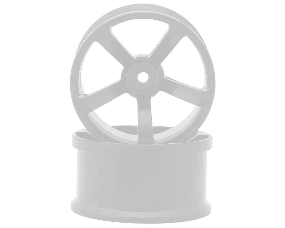 Topline DRS-5 Super High Traction Drift Wheels (White) (2) (8mm Offset) w/12mm Hex