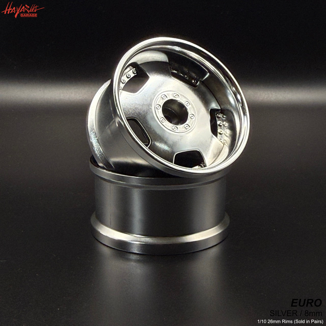 EURO (BIPPU) VIP Dish Style 1-10 Rims 8mm - Silver [Hayashi Garage]