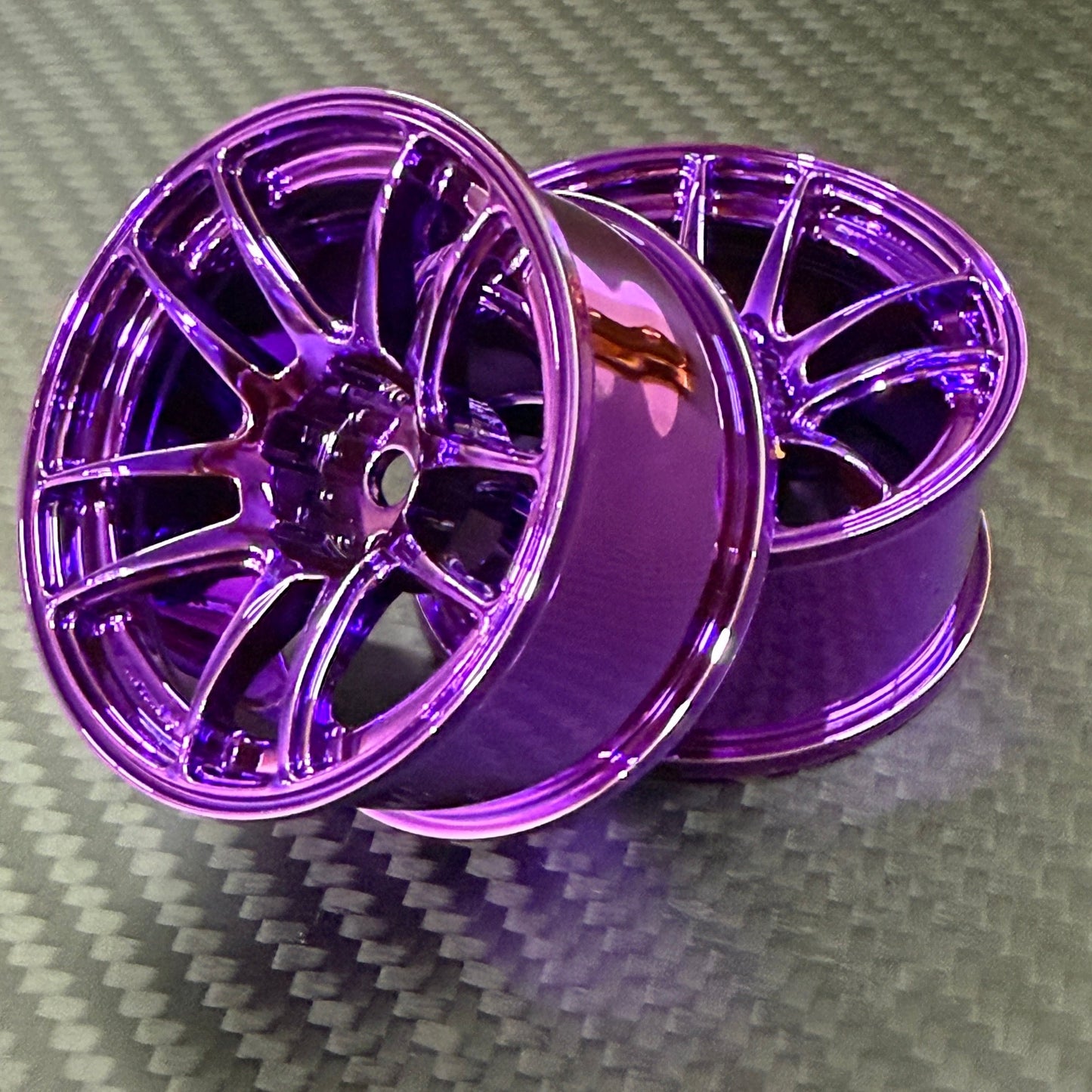 CHROME Buzz Break Valino N820S - PURPLE - 7mm 1/10 Wheel Rims [Overdose]