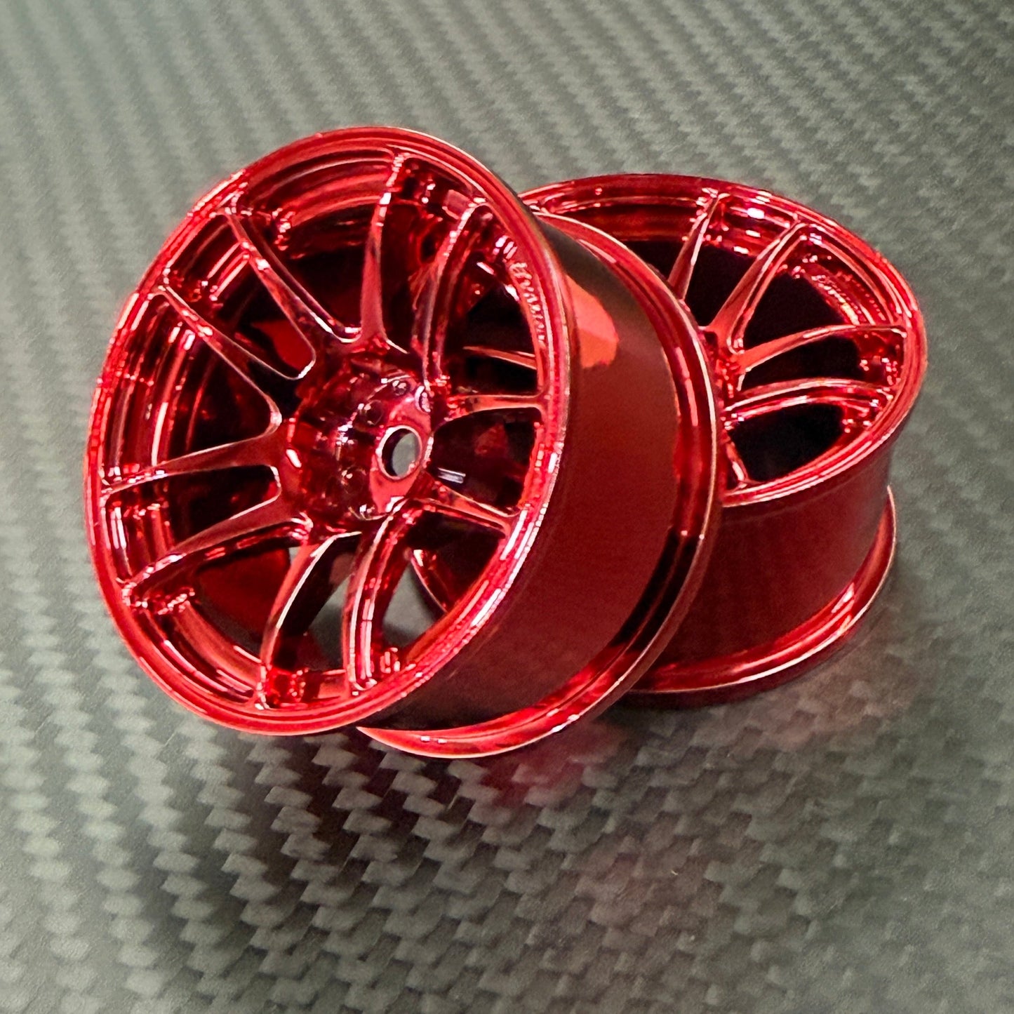 CHROME Buzz Break Valino N820S - RED - 7mm 1/10 Wheel Rims [Overdose]