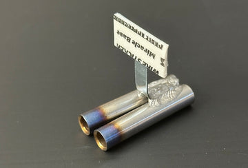 ETO-Works Standard stainless muffler, V dual layout, 6mm burnt tips, 15mm length