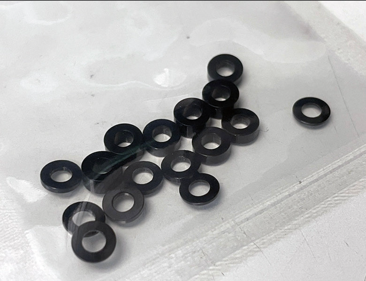 Scale Reflex VARIETY PACK: M3 Aluminum Spacer Shims (0.5mm - 1mm 2mm 3mm) 3x6 (16-Pack)