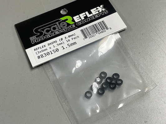 Scale Reflex 1.5mm Thick - 3.0mm Diameter Spacer Shims (10pcs) φ3.0 x φ6.0 (3x6) [Scale Reflex] 830150