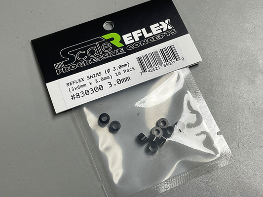 Scale Reflex 3.0mm Thick - 3.0mm Diameter Spacer Shims (10pcs) φ3.0 x φ6.0 (3x6) [Scale Reflex] 830300