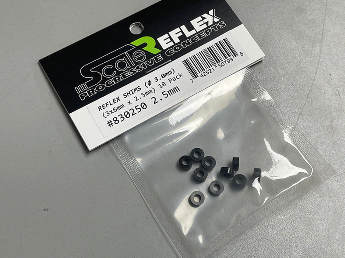 Scale Reflex 2.5mm Thick - 3.0mm Diameter Spacer Shims (10pcs) φ3.0 x φ6.0 (3x6) [Scale Reflex] 830250