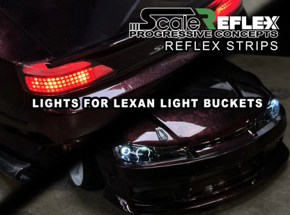 SCALE REFLEX STRIPS - LIGHTS for LEXAN LIGHT BUCKETS (flexible, cuttable, flush mount) ANGEL EYE HALO LED for 1-10 CAR [SCALE REFLEX] 700620