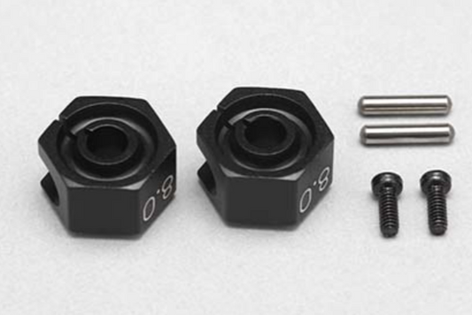 8.0mm Thick Wheel Hex Hub (BLACK) [Yokomo] Y2-011CB8A