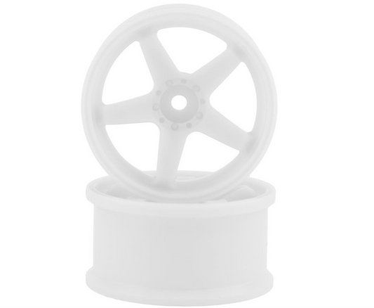 Topline N Model V3 Super High Traction Drift Wheels (White) (2) (8mm Offset) w/12mm Hex