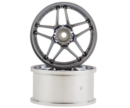 Topline Blitz BRW03 5-Split Spoke Drift Wheels (Black Chrome) (2) (8mm Offset) w/12mm Hex