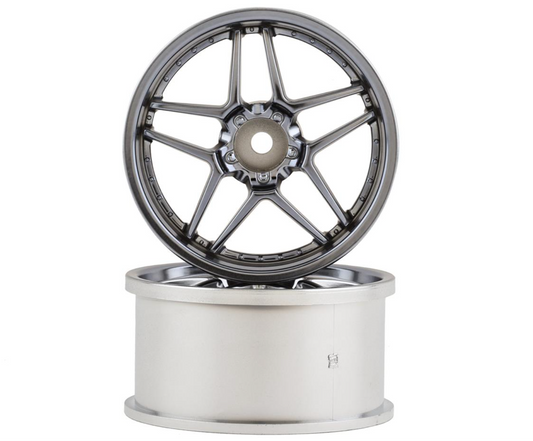 Topline Blitz BRW03 5-Split Spoke Drift Wheels (Black Chrome) (2) (8mm Offset) w/12mm Hex
