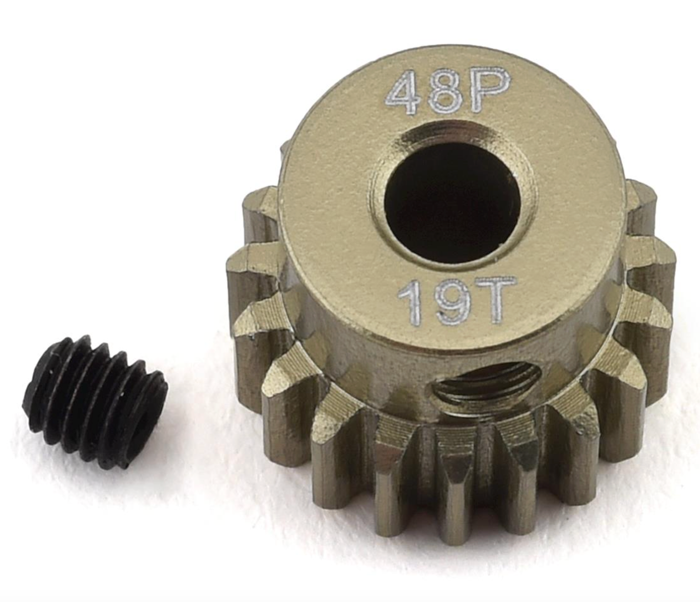 ProTek RC 48P Lightweight Hard Anodized Aluminum Pinion Gear (3.17mm Bore) (19T)