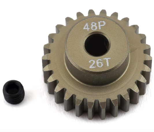 ProTek RC 48P Lightweight Hard Anodized Aluminum Pinion Gear (3.17mm Bore) (26T)