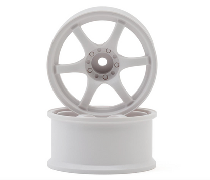 LAB Gram Lights 57D 1/10 Standard Traction Drift Wheels (White) (2) (8mm Offset) w/12mm Hex