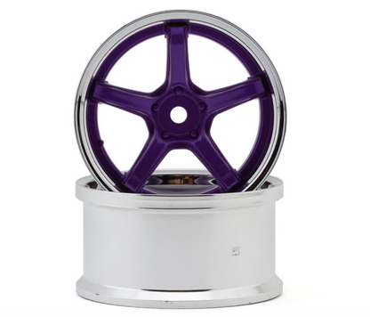 LAB Work Emotion T5R 1/10 2-Piece Concave Drift Wheels (Candy Purple) (2) (8mm Offset) w/12mm Hex