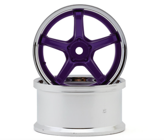LAB Work Emotion T5R 1/10 2-Piece Concave Drift Wheels (Candy Purple) (2) (8mm Offset) w/12mm Hex
