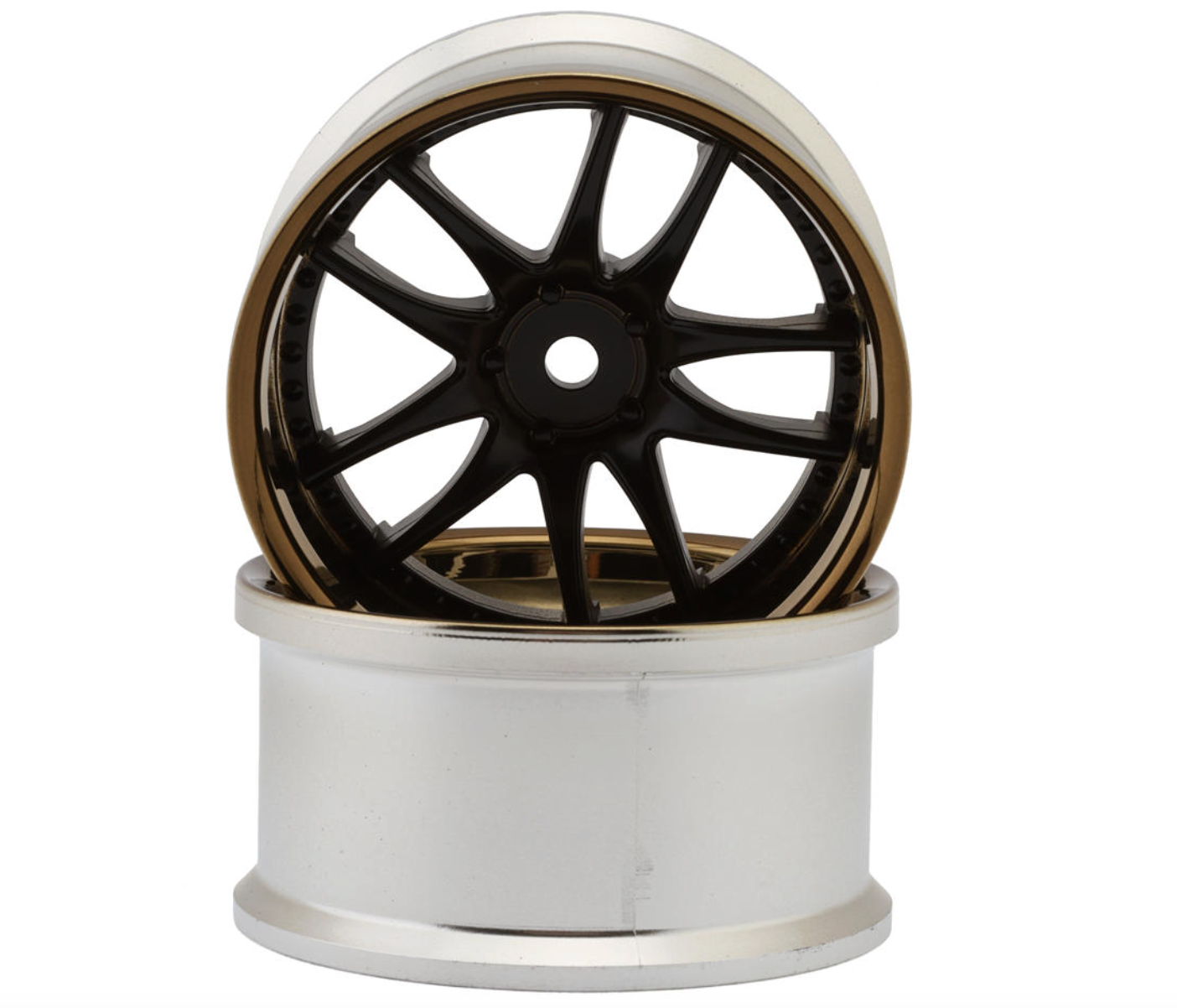 LAB Work Emotion CR3P 1/10 Drift Wheels (Matte Carbon/Bronze) (2) (6mm Offset) w/12mm Hex