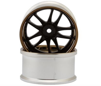 LAB Work Emotion CR3P 1/10 Drift Wheels (Matte Carbon/Bronze) (2) (6mm Offset) w/12mm Hex