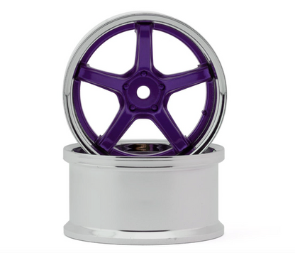 LAB Work Emotion T5R 1/10 2-Piece Concave Drift Wheels (Candy Purple) (2) (6mm Offset) w/12mm Hex