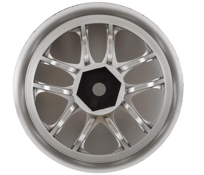 Topline SSR Agle Minerva 5-Split Spoke Drift Wheels (Matte Chrome) (2) (8mm Offset) w/12mm Hex