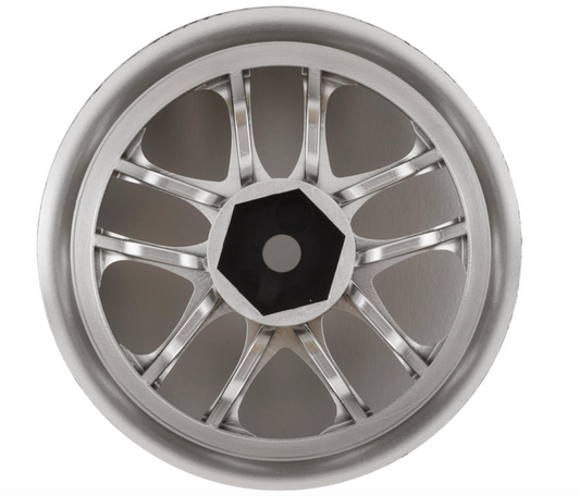 Topline SSR Agle Minerva 5-Split Spoke Drift Wheels (Matte Chrome) (2) (8mm Offset) w/12mm Hex