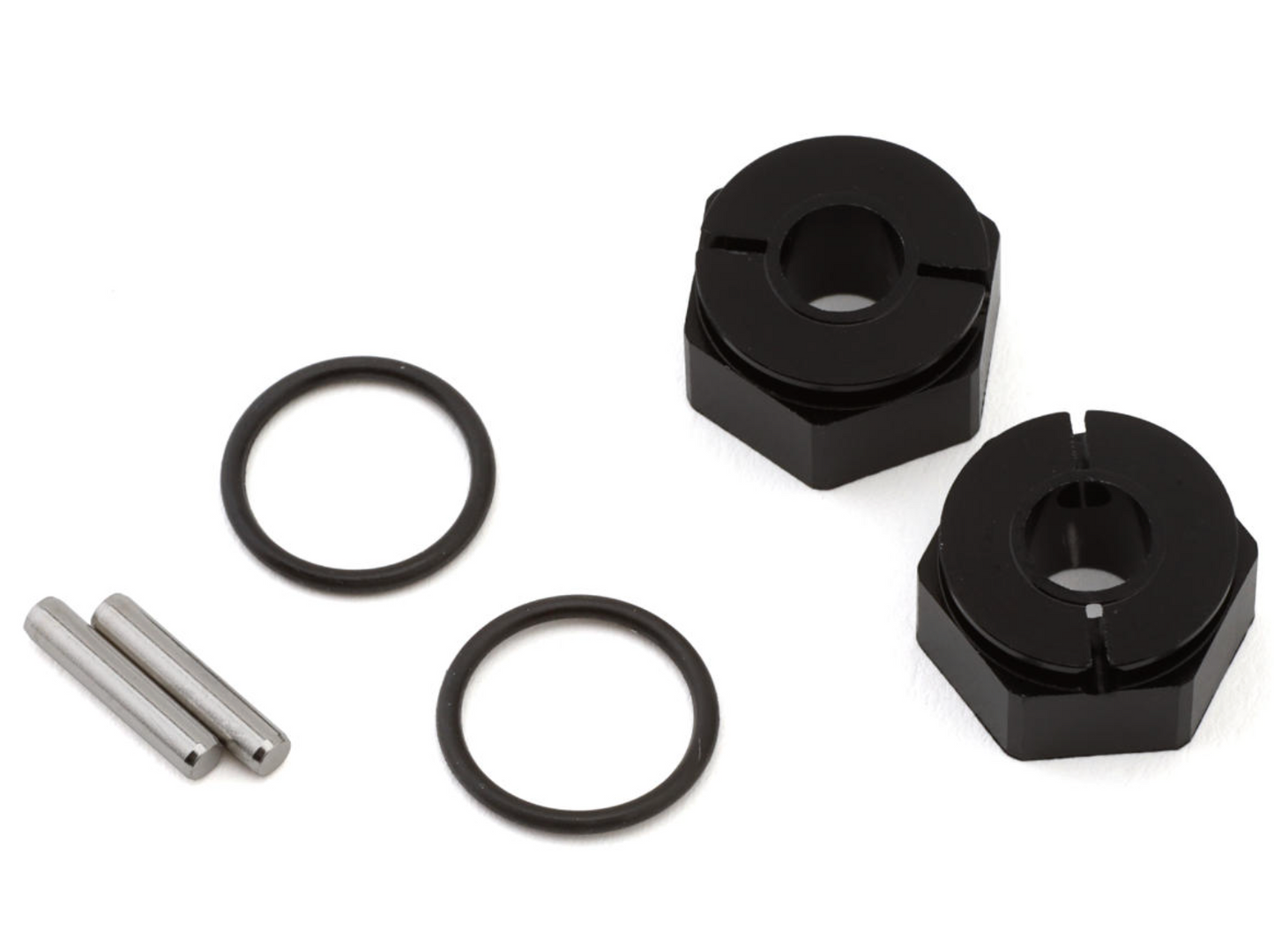 Topline Aluminum 12mm Wheel Hex Hubs (Neo Black) (2) (7mm Offset)