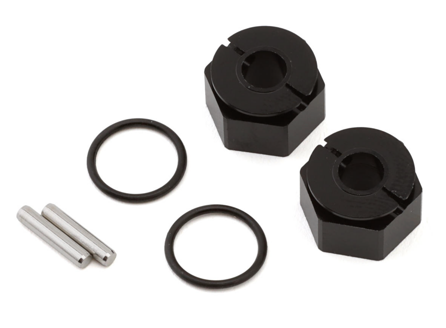 Topline Aluminum 12mm Wheel Hex Hubs (Neo Black) (2) (8mm Offset)