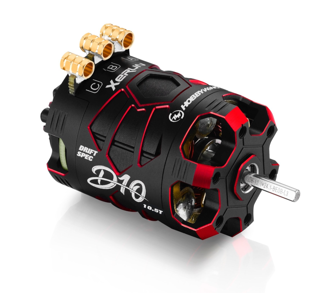 Xerun D10 Brushless Drift Motor - 10.5T 4600kv, Passion Edition (Red)