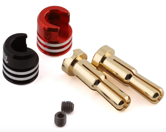 1UP Racing Heatsink Bullet Plug Grips w/4-5mm Bullets (Black/Red)