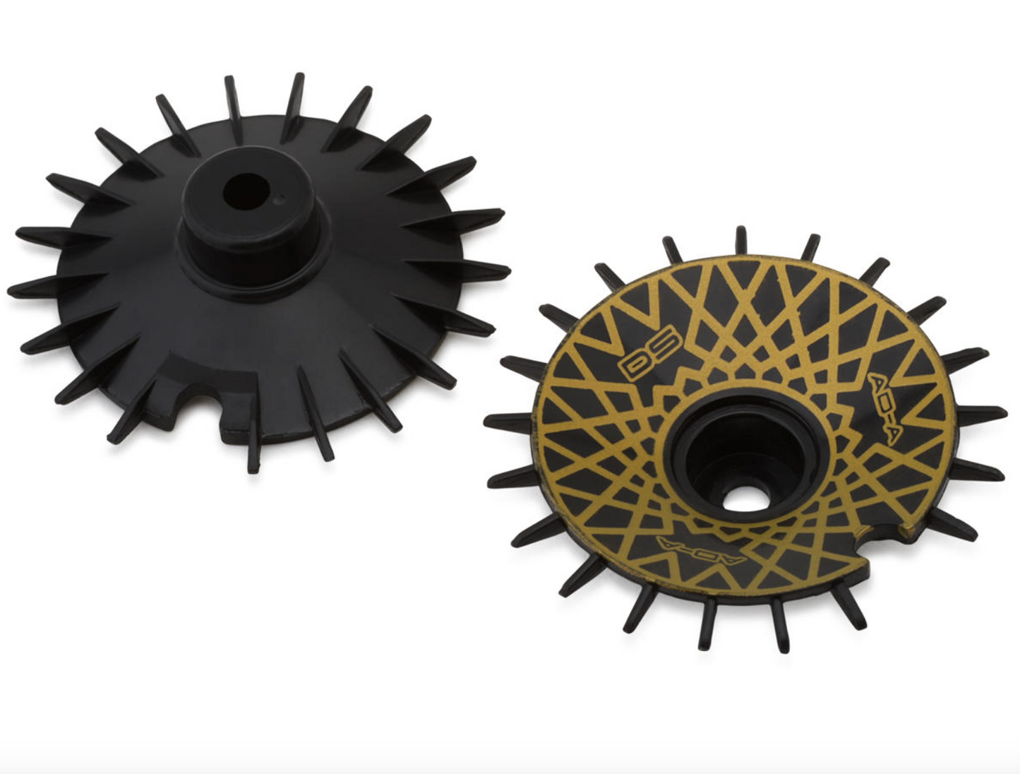 DS Racing Sloped Aero Drift Wheel Covers (Black/Gold Mesh) (2) (Drift Element Wheels)