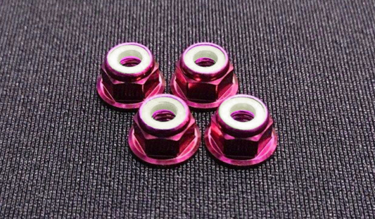 Scale Reflex 4MM PINK WHEEL NUTS LUG NUT NYLON INSERT (NYLOCK)