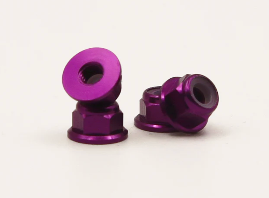 Scale Reflex 4MM PURPLE WHEEL NUTS LUG NUT NYLON INSERT (NYLOCK)