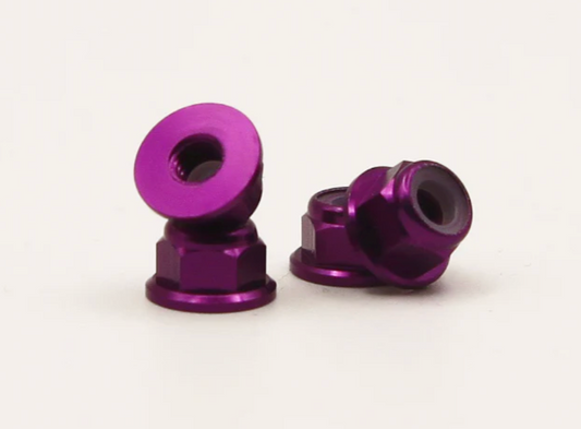 Scale Reflex 4MM PURPLE WHEEL NUTS LUG NUT NYLON INSERT (NYLOCK)