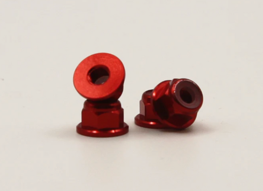Scale Reflex 4MM RED WHEEL NUTS LUG NUT NYLON INSERT (NYLOCK)