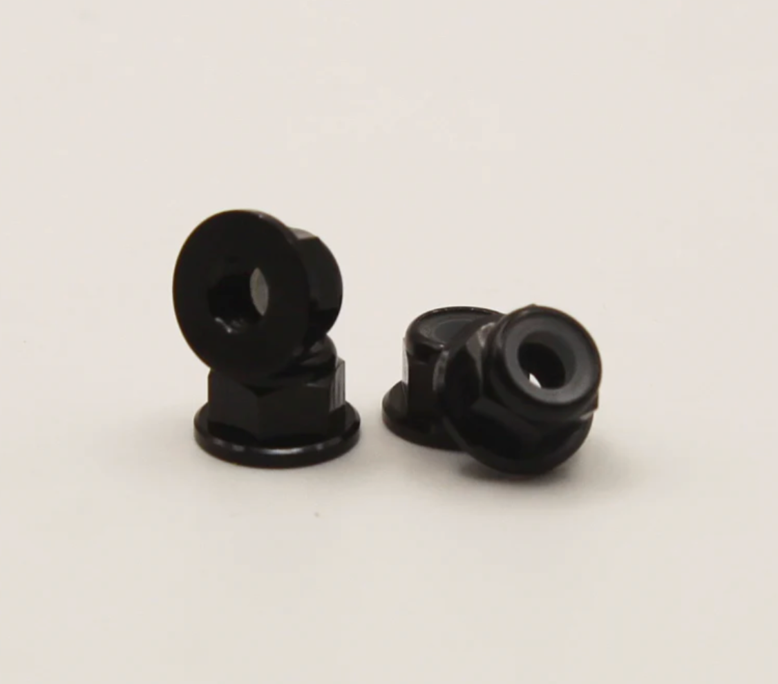 Scale Reflex 4MM BLACK WHEEL NUTS LUG NUT NYLON INSERT (NYLOCK)
