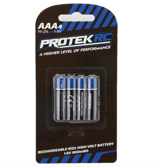 ProTek RC High Voltage Rechargeable AAA NiZn Batteries (4) (1.6V/900mWh) (Mini-Z)