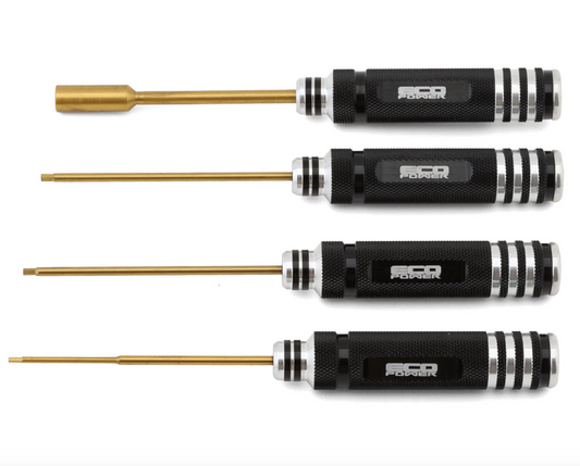 EcoPower 4-Piece Metric Hex & Nut Driver Tool Set (1.5, 2.0, 2.5mm/7mm)