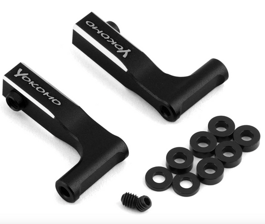 Yokomo YD-2 Aluminum Front Upper L-Arm Kit (Black)