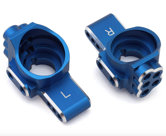 Yokomo Chamfered Aluminum Rear Hub Carrier (Blue) (2) (RD2.0/SD3.0)